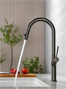 AQUAme AQM9905GM   Cucina  Смеситель для кухни с выдвижным U-образным изливом,  с подключением к фильтру с питьевой водой,  металл AQM9905GM