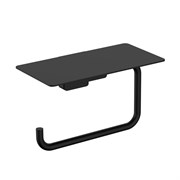 AQUAme AQM7307MB  Tivoli  Держатель туалетной бумаги с полкой, черный матовый AQM7307MB