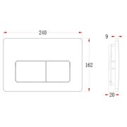 VECONI Кнопка смыва FLUSH V5, FLV5-GM, 240х162х9, пластик, оружейная сталь матовая FLV5-GM