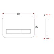 VECONI Кнопка смыва FLUSH V12, FLV12-CM, 240х162х7, пластик, хром матовый FLV12-CM