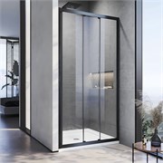 VECONI Душевая дверь раздвижная Vianno VN-28B, 1200x1950, Черный матовый, стекло прозрачное VN28B-120-01-C8