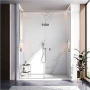 VECONI Душевая дверь раздвижная Vianno VN-75, 1300x2000, хром, стекло прозрачное VN75-130-01-C4