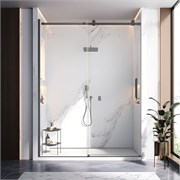 VECONI Душевая дверь раздвижная Vianno VN-75B, 1700x2000, черный матовый, стекло прозрачное VN75B-170-01-C4