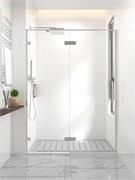 VECONI Душевая дверь распашная  Premium Alassio CH, 1300х2000, хром, стекло прозрачное осветленное AL-130-00-CH-C4