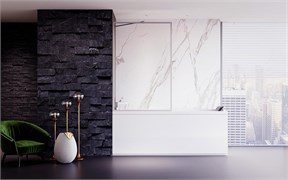 VECONI Шторка на ванну Palau PL-85, 600x1500, хром, стекло прозрачное PL85-60-01-C8