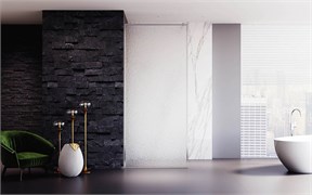 VECONI Душевая перегородка Korato KR-81R, 1100x2000, хром, стекло дождь KR81R-110-06-C8