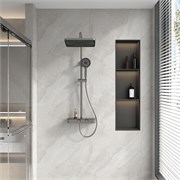 VECONI Душевая стойка FOSSA, графит брашинг FO-210-GR-C4