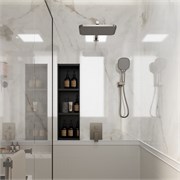 VECONI Встраиваемая душевая система AVELLA, Графит брашинг AV-410-GR-C4