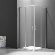 VECONI Душевой угол квадратный, двери раздвижные Rovigo RV-101, 900x900x1900, хром, стекло прозрачное RV101-90-01-C4
