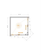 CEZARES Plane Душевой уголок квадратный двери раздвижные размер 90x90 см, профиль - сатин / стекло - прозрачное PLANE-A-2-90-C-IN