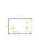 CEZARES Plane Душевой уголок прямоугольный двери раздвижные размер 120x80 см, профиль - брашированное золото / стекло - прозрачное PLANE-AH-1-120/80-C-BORO