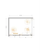 CEZARES Plane Душевой уголок прямоугольный двери раздвижные размер 120x90 см, профиль - хром / стекло - прозрачное PLANE-AH-1-120/90-C-CR