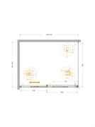 CEZARES Plane Душевой уголок прямоугольный двери раздвижные размер 130x100 см, профиль - хром / стекло - прозрачное PLANE-AH-1-130/100-C-CR