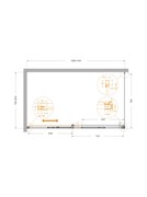 CEZARES Plane Душевой уголок прямоугольный двери раздвижные размер 140x80 см, профиль - сатин / стекло - прозрачное PLANE-AH-1-140/80-C-IN