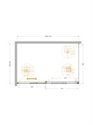 CEZARES Plane Душевой уголок прямоугольный двери раздвижные размер 140x90 см, профиль - оружейная сталь / стекло - прозрачное PLANE-AH-1-140/90-C-GM