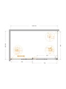 CEZARES Plane Душевой уголок прямоугольный двери раздвижные размер 150x90 см, профиль - брашированное золото / стекло - прозрачное PLANE-AH-1-150/90-C-BORO