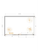 CEZARES Plane Душевой уголок прямоугольный двери раздвижные размер 160x100 см, профиль - оружейная сталь / стекло - прозрачное PLANE-AH-1-160/100-C-GM