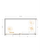 CEZARES Plane Душевой уголок прямоугольный двери раздвижные размер 160x80 см, профиль - сатин / стекло - прозрачное PLANE-AH-1-160/80-C-IN