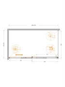 CEZARES Plane Душевой уголок прямоугольный двери раздвижные размер 160x90 см, профиль - сатин / стекло - прозрачное PLANE-AH-1-160/90-C-IN