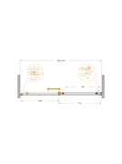 CEZARES Plane Душевая дверь в нишу раздвижная профиль - хром / стекло - прозрачное, ширина 140 см PLANE-BF-1-140-C-CR