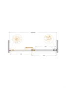 CEZARES Plane Душевая дверь в нишу раздвижная профиль - оружейная сталь / стекло - прозрачное, ширина 150 см PLANE-BF-1-150-C-GM