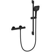 LEMARK Смеситель Valday LMF-8144B-BL для душа, термостатический, черный матовый LMF-8144B-BL