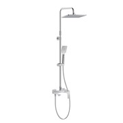 LEMARK Смеситель Hosta LM12362C для ванны и душа с регулируемой высотой штанги и верхней душевой лейкой 