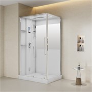 ESBANO Eso Premium Душевая кабина с паром прямоугольная размер 120x90 см профиль - хром / стекло - прозрачное ESKOAU1209-ST