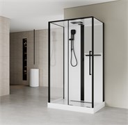 ESBANO Eso Premium Душевая кабина прямоугольная/пристенная размер 115x90 см профиль - черный матовый / стекло - прозрачное ESKOOP1159