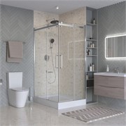 BELBAGNO Marino Душевой уголок прямоугольный размер 120x90 см профиль - хром / стекло - прозрачное, двери раздвижные MARINO-2-AH-2-120/90-C-CR