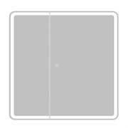 BELBAGNO Marino Зерк-ный шкаф с двумя расп. дверцам, с двумя стекл. полками, со встр. подсветкой и сенс. вык-лем SPC-MAR-800/800-2A-LED-TCH, 12W,220-240V, 800x800x150 SPC-MAR-800/800-2A-LED-TCH