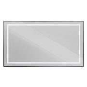 BELBAGNO Kraft Зеркало в алюминиевой раме со встроенным светильником и сенсорным выключателем по периметру рамы, SPC-KRAFT-1400-800-SENS-NERO, 1400x800x32 мм SPC-KRAFT-1400-800-SENS-NERO