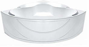 1MARKA Luxe Ванна угловая, с рамой и панелью, белая, 155x155