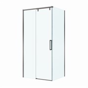 BELBAGNO Soft Close-1 Душевой уголок прямоугольный размер 100x80 см профиль - оружейная сталь / стекло - прозрачное, двери раздвижные SOFT_CLOSE-1-AH-1-100/80-C-GM