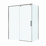BELBAGNO Soft Close-1 Душевой уголок прямоугольный размер 150x80 см профиль - оружейная сталь / стекло - прозрачное, двери раздвижные SOFT_CLOSE-1-AH-1-150/80-C-GM