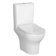 VITRA Унитаз-компакт напольный Zentrum 9012B003-7209 с сиденьем микролифт белый санитарный фарфор антибактериальное покрытие Hygiene 9012B003-7209