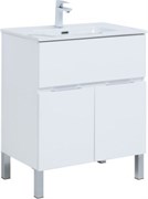 AQUANET Тумба с раковиной Алвита new 70 напольная 1 ящ., 2 дв. цв.белый матовый AQUANET-306146