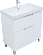 AQUANET Тумба с раковиной Алвита new 80 (Flash) напольная 2 ящ. цв. белый матовый AQUANET-345689