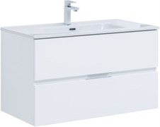 AQUANET Тумба с раковиной Алвита new 90 2 ящ. цв.белый матовый AQUANET-306165