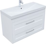 AQUANET Тумба с раковиной Бостон new 100 (Flash) цв.белый сатин AQUANET-345367