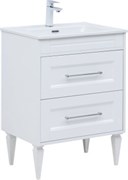 AQUANET Тумба с раковиной Бостон new 60 (Flat) цв.белый сатин AQUANET-345364