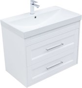 AQUANET Тумба с раковиной Бостон new 80 (Flash) цв.белый сатин AQUANET-345370