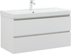 AQUANET Тумба с раковиной Вега 100 2 ящ. цв.белый глянец AQUANET-328002