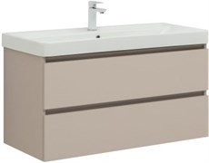 AQUANET Тумба с раковиной Вега 2.0 100 2 ящ. цв.бежевый (раковина Ирис) AQUANET-344756