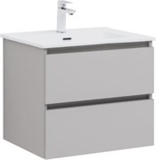 AQUANET Тумба с раковиной Вега 2.0 60 2 ящ. цв.бежевый (раковина Flat) AQUANET-344777