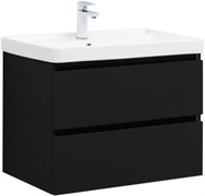 AQUANET Тумба с раковиной Вега 2.0 70 2 ящ. цв.черный (раковина Ирис) AQUANET-344746