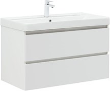 AQUANET Тумба с раковиной Вега 90 2 ящ. цв.белый глянец AQUANET-327998