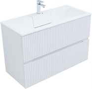AQUANET Тумба с раковиной Джейн 100 цв.белый матовый (раковина Фортуна) AQUANET-332527