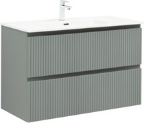 AQUANET Тумба с раковиной Джейн 100 цв.мисти грин (раковина Flat) AQUANET-332532