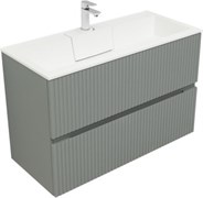 AQUANET Тумба с раковиной Джейн 100 цв.мисти грин (раковина Фортуна) AQUANET-332517
